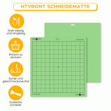 11 x Brand New HTVRONT Cutting Mat for Cricut-12 In 12 In, 2 Pack Black Line Plotter Cutting Mat Explore Air 2 Air One Maker Fabric Handle  - RRP €112.97