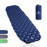 1 x RAW Customer Returns HIKENTURE camping sleeping pad small pack size inflatable air mattress ultralight - sleeping mat for camping, trekking, backpacking dark blue without pillow -A2 - RRP €33.26