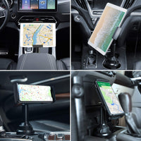 1 x RAW Customer Returns APPS2Car cell phone holder for cars, 2-in-1 tablet holder for car cup holder, adjustable car holder for cell phones, compatible with 4.3-11 inch tablets, iPad Mini Air Pro, iPhone, all smartphones. - RRP €25.99