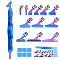 1 x RAW Customer Returns Souarts 5D Diamond Painting Accessories Pen Set 14 20, Drill Pen with 45 Thread Metal Replacement Pen Heads for Mosaic Making Nail Art Diamond Painting Rhinestone Colorful Blue, 20PCS  - RRP €14.11