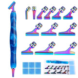 1 x RAW Customer Returns Souarts 5D Diamond Painting Accessories Pen Set 14 20, Drill Pen with 45 Thread Metal Replacement Pen Heads for Mosaic Making Nail Art Diamond Painting Rhinestone Colorful Blue, 20PCS  - RRP €14.11