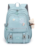 1 x RAW Customer Returns Amythe School Backpack Teenager Girls Backpack School Large Girls School Bag Waterproof Casual Daypack for Primary School, Secondary School and University -Blue - RRP €39.66