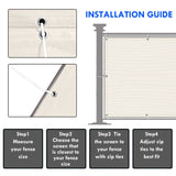 1 x RAW Customer Returns SUNNY GUARD Balcony Screen 90 600cm Garden Privacy Protection HDPE UV Protection, Windproof, with Cable Ties, Cream - RRP €22.14