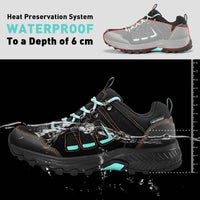 1 x RAW Customer Returns ODCKOI Hiking Shoes Women s Waterproof Lightweight Trekking Shoes Women s Outdoor Non-Slip Wear-Resistant Ankle Mountain Shoes Camping Hiking Mountain Bike Running Sneakers Black Orange Lake Blue EU 38  - RRP €58.48