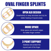 1 x RAW Customer Returns SAREAL 11 Pieces Oval Finger Splints Sleeves Kit, 6 Pieces Graduated Oval Trigger Finger Splints and 5 Pieces Finger Sleeves for Trigger, Mallet, Arthritis and Straightening - Size 5, 6, 7, 8, 9, 10 - RRP €8.96