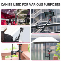 1 x RAW Customer Returns ULANZI R096 Magic Arm with Super Clamp, clamp tripod camera with 360 double ball head, for tripod, photography reflector, light stand, railing, motorcycle - RRP €29.99