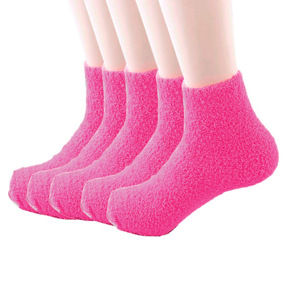 1 x Brand New LERTREEUK 5 Pairs Women s Fleece Socks Rose Red  - RRP €22.8