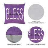 2 x Brand New MEYDLL Set of 4 Cushion Covers 45 x 45 cm Spring Cushion Cover with Hidden Zip Decorative Cushion Cover Sofa Cushion Couch Cushion Decorative Cushion Cover Decorative Purple  - RRP €28.22