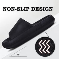 1 x RAW Customer Returns IDEINER flip flops women original men summer sandals cozy slides cloud shoes cloud bathing shoes slippers soft thick sole non-slip rubber house slippers black size EU 39 40 - RRP €20.16