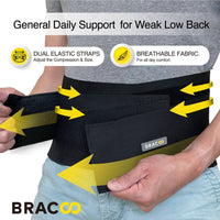 1 x RAW Customer Returns Bracoo BS33 Back Support Belt with 4 Back Stabilizers for Women Men Breathable Fabric Adjustable Compression Back Support Relieves Back Pressure Lumbar Support - RRP €20.06