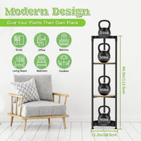 1 x RAW Customer Returns MERYSAN 4-Tier Tall Metal Plant Stand for Indoor Outdoor Plants, 44 Inch Plant Shelf Corner Plant Stand Display Rack, Rustproof Iron Flower Pot Holder Shelf for Patio Balcony Garden - RRP €40.33