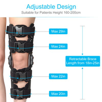 1 x RAW Customer Returns REAQER Knee Brace Adjustable ROM Knee Brace Knee Support with Hinge Leg Stabilization Fits Both Legs Unisex - RRP €86.46