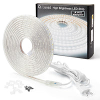 1 x RAW Customer Returns Q.Laomi LED strip 5 meters, LED strip waterproof IP65, LED light strip 230V LED strip white - RRP €33.26