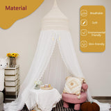 4 x RAW Customer Returns SESAMIS bed canopy children s room canopy I bed canopy baby bed girl I mosquito net - perfect decoration and protection for your baby woven bed canopy - RRP €120.96