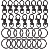 18 x Brand New 30pcs Keychain Hooks with Key Rings, Twist Locks, Lanyard, Snap Hooks, Metal Snap Clasps, Keychain for Lanyard Clip, Jewelry Making, Crafting - RRP €147.06