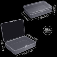 1 x RAW Customer Returns BELLE VOUS Organizer Boxes with Hinged Lid Pack of 24 Clear Plastic Storage Box - 11.5 x 8.5 x 2.8 cm - Boxes for Pills, Jewelry and Craft Supplies - RRP €29.45