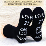 2 x Brand New RSHVSMS game socks, fun game socks, men and women anti-slip creative cotton socks, EU size 37-45, high-definition pattern, it is for game enthusiasts and players black  - RRP €20.8