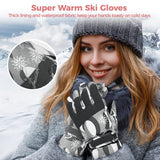 4 x Brand New YHomU Ski Gloves for Women, Super Warm Waterproof Gloves and Ski Socks Set, Non-Slip Touch Screen Winter Gloves Thick Thermal Socks for Skiing, Cycling, Hiking - RRP €144.0