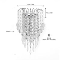 1 x RAW Customer Returns Osairous K9 Wall Light Crystal E14 Indoor Wall Light Modern Bedside Lamp For Bedroom, Dining Room, Bar, Hallway Bulb not included . - RRP €27.22