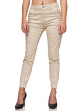 1 x RAW Customer Returns Elara Damen Slim Fit Hose Denim Cargo Chunkyrayan 753-3A Hellbeige 42 XL  - RRP €30.88