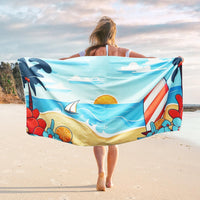 1 x Brand New KFDDRN Microfiber Beach Towel, 80x160 cm, Lightweight, Sand-Free, Quick-Drying XXL Beach Towel, Perfect for Fitness Travel Sports Hiking Outdoor Sauna Yoga - RRP €8.05