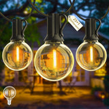 1 x RAW Customer Returns Yuusei Outdoor String Lights, 15M LED Outdoor Lights with 25 1 G40 Bulbs, IP45 Waterproof Outdoor and Indoor String Lights for Garden Christmas Terrace, Wedding - Warm White - RRP €29.99