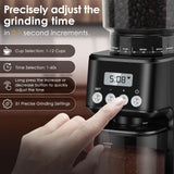 1 x RAW Customer Returns Homtone Electric Coffee Grinder for Portafilter and Container, 51 Grinding Levels Electric Coffee Grinder Portafilter, Automatic Coffee Grinder for Drip Pour Over Cold Brew French Press, Stainless Steel, White - RRP €93.64