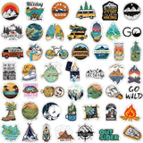 1 x RAW Customer Returns EUFFO Waterproof Stickers Set 50 Pieces, Vintage Travel Outdoor Stickers for Suitcase MacBook Laptop Bicycle Scrapbook Motorcycle Skateboard Helmet Car Retro Stickers - RRP €7.04