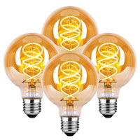 1 x RAW Customer Returns BNITITU E27 LED vintage light bulb, dimmable vintage light bulb E27 4W G80 E27 LED warm white 2700K, light bulb E27 vintage Edison LED E27 ideal for nostalgia and retro lighting - amber - 4 pieces - RRP €31.25