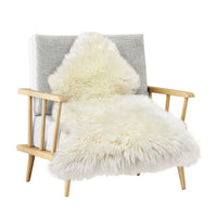 1 x RAW Customer Returns MH MYLUNE HOME Lambskin rug genuine sheepskin 90x 60cm sheepskin soft and fluffy blanket beige seat fur bed rug or mat for living room chair sofa - RRP €50.17