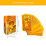 8 x Brand New 78 Mucha Tarot Cards for Beginners - Portable Tarot Decks with Instructions, Mucha English Tarot Cards for Party Games Card Games, Mysterious Gift for Friend - RRP €153.6