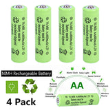 1 x RAW Customer Returns CICMOD 4 Pack AA Rechargeable 1.2V NI-MH Solar Rechargeable Batteries - RRP €10.07