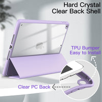 1 x RAW Customer Returns JETech Case for iPad 10.2 inch 9th 8th 7th Generation, 2021 2020 2019 with Pencil Holder, Clear Transparent Back Shell Slim Stand Shockproof Tablet Protective Case Light Purple  - RRP €18.0