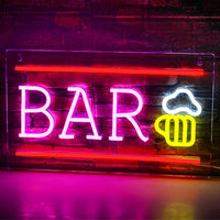 1 x RAW Customer Returns SIGNSHIP Neon Sign for Wall Room Decor Warm White Neon Light Shine Bright Letters USB Led Lights for Game Room Bedroom Bar Club Party Decoration Birthday Gift - RRP €33.38