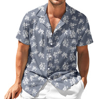 1 x RAW Customer Returns Fastkoala Men Hawaiian Floral Shirts Beach Shirt Casual Tropical Tops Holiday Vacation Summer Button Gray M - RRP €22.61