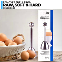 6 x RAW Customer Returns ICO egg cracker and perfect egg opener for soft-boiled eggs and egg cracker for hard-boiled eggs. - RRP €77.94