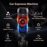 1 x RAW Customer Returns HIBREW H4- Portable coffee maker for car DC12 V, Expresso coffee maker, espresso coffee machine in coffee powder capsules, Perfect for Car and Camping, Compatible with Nespresso capsules Premium, black  - RRP €126.05