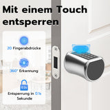 1 x RAW Customer Returns Fingerprint door lock, Eseesmart electronic door lock, door locking cylinder 30 30 60mm , fingerprint door opener with number code, Bluetooth APP, key - RRP €119.99