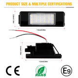 1 x RAW Customer Returns POPMOTORZ LED License Plate Lights, 2 Pack LED License Plate Light 2835 SMD with Canbus Error-Free Sesign White for Peugeot 106 1007 207 307 308 30008 Expert 406 407 508 Citroe-n Berlingo C2 C3 C4 C5 C6 C8 - RRP €22.12