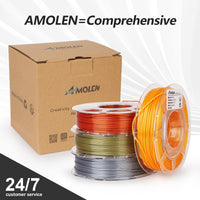 1 x RAW Customer Returns AMOLEN 3D Printer Filament Bundle Multicolor,PLA Filament 1.75mm,Silk Filament Bundle,Gold, Silver, Bronze, Red Copper,3D Printing Filament Bundle,200gX 4 Spool - RRP €33.26