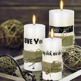 1 x Brand New LVZONGXIN 6 Pieces Candle Tattoo Printing Water Transfer Candle Sticker Candle Sticker - RRP €22.8