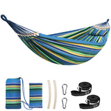 1 x RAW Customer Returns Chihee Cotton Hammock Large, Soft, Breathable Camping Hammocks Holds up to 300kg Portable Tree Hammock with Removable Spreader Bar Pillow 2 Strong Straps 2 Snap Hooks - RRP €27.22