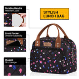 1 x RAW Customer Returns HOMESPON Insulated Lunch Bag for Women Men Work Adults Cooler Bag Lunch Box Container Colorful Dots  - RRP €17.99