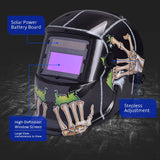 5 x Brand New NUZAMAS Solar Powered Welding Shield Mask Welding Face Protection for Arc Tig Mig Grinding Plasma Cutting with Adjustable Shade Range DIN4 9-13 UV IV Protection DIN16 - RRP €120.0