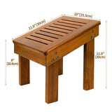 1 x RAW Customer Returns Utoplike Teak Shower Foot Stool for Shaving Legs, Stable Shower Foot Rest for Shaving in Shower, Wooden Shower Foot Step for Bathroom - RRP €42.06