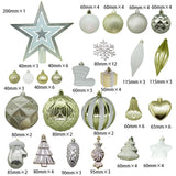 1 x Brand New Christmas balls 100 pieces Christmas tree balls Christmas decoration, Christmas tree decorations, baubles, tree top star, reusable tree decorations, Merry Christmas gold and white  - RRP €27.02