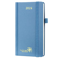 23 x Brand New POPRUN Small Weekly Diary 2024 Pocket 16.5 x 9 cm - Weekly Planner 2024 A6 with Hard Cover and Elastic Closure, FSC Certified Paper, Blue Mist - RRP €137.77