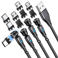 2 x RAW Customer Returns TUNKIA Charging Cable Magnetic 7PIN 4Pack, 1M 2M 2M 3M , 3A Fast Charging Magnet Charging Cable USB C, 360 Rotation Magnetic Cable Data Transfer Magnetic Charging Cable for Type C Micro USB i-Products - RRP €36.28