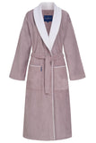 1 x RAW Customer Returns Morgenstern women s bathrobe with shawl collar, cotton terry velour, long, size S, beige grey - RRP €60.46