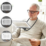 1 x RAW Customer Returns NZQXJXZ 5X Hands Free Magnifying Glass with Light Hanging Neck, Flexible Gooseneck Full Page Magnifying Glass, 8 x 5 Large Page Reading Magnifier for Seniors Reading Small Prints Low Vision - RRP €26.4